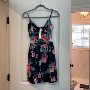 Aqua floral dress NWT
